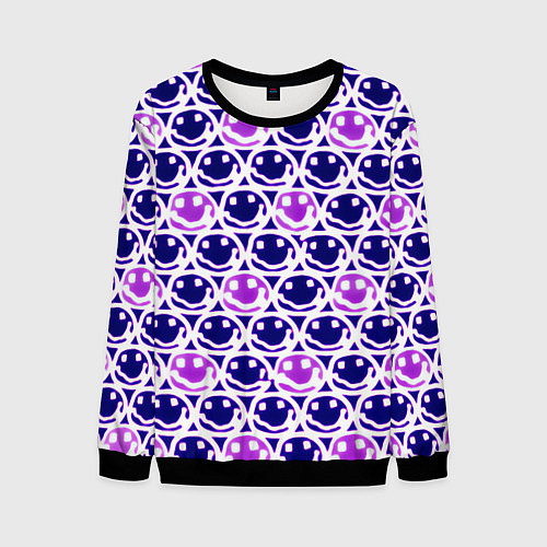 Мужской свитшот Nirvana neon smile / 3D-Черный – фото 1