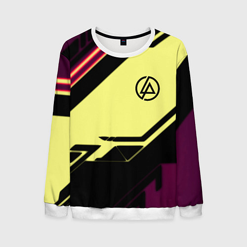 Мужской свитшот Linkin park geometry steel / 3D-Белый – фото 1
