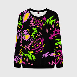 Мужской свитшот Яркие абстрактные круги-зигзаги