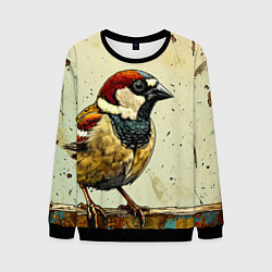Свитшот мужской Воробушек, цвет: 3D-черный