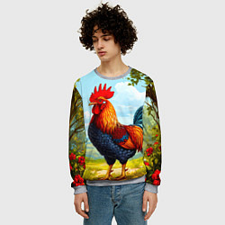 Свитшот мужской Петушок, цвет: 3D-меланж — фото 2
