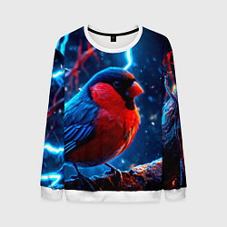 Свитшот мужской Снигирь и молнии, цвет: 3D-белый