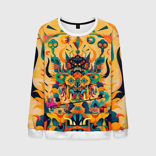 Мужской свитшот Китайский монстр / 3D-Белый – фото 1
