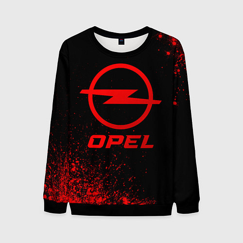 Мужской свитшот Opel - red gradient / 3D-Черный – фото 1