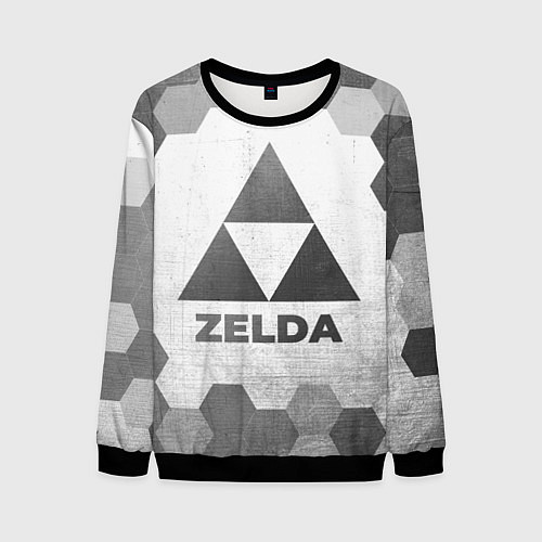 Мужской свитшот Zelda - white gradient / 3D-Черный – фото 1