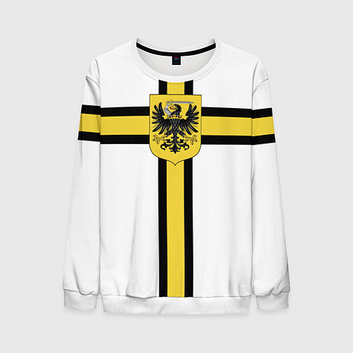 Мужской свитшот Сюрко тевтонского рыцаря / 3D-Белый – фото 1