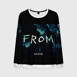 Свитшот мужской Извне на фоне леса, цвет: 3D-белый