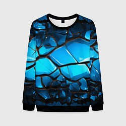 Мужской свитшот Синяя текстура объемных плит