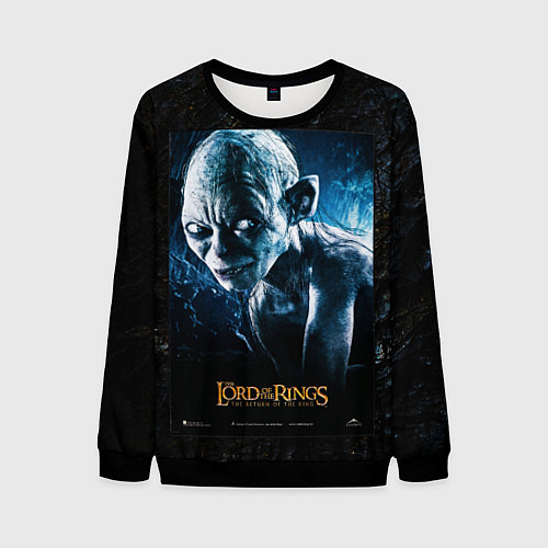 Мужской свитшот Lord of the rings - gollum / 3D-Черный – фото 1