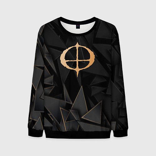 Мужской свитшот Ozzy Osbourne golden poly / 3D-Черный – фото 1