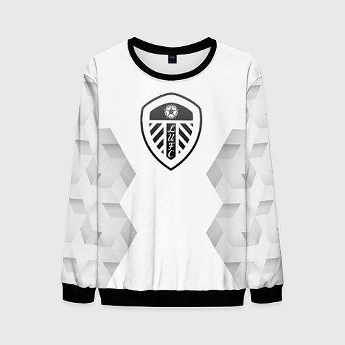 Мужской свитшот Leeds United white poly / 3D-Черный – фото 1