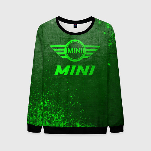 Мужской свитшот Mini - green gradient / 3D-Черный – фото 1