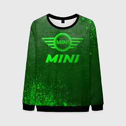 Свитшот мужской Mini - green gradient, цвет: 3D-черный