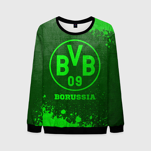 Мужской свитшот Borussia - green gradient / 3D-Черный – фото 1