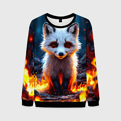 Мужской свитшот Песец в огне