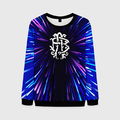 Мужской свитшот Nickelback neon energy / 3D-Черный – фото 1