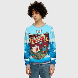 Свитшот мужской The marvelous misadventures of Flapjack, цвет: 3D-меланж — фото 2