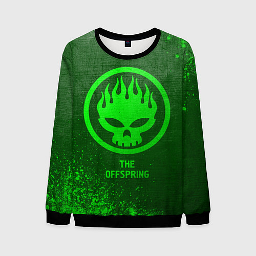 Мужской свитшот The Offspring - green gradient / 3D-Черный – фото 1
