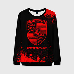 Мужской свитшот Porsche - red gradient
