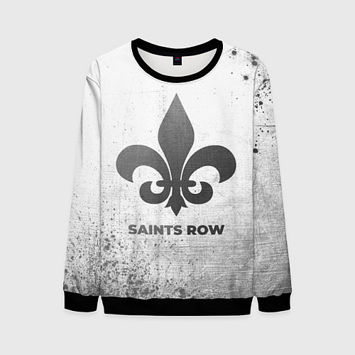 Мужской свитшот Saints Row - white gradient / 3D-Черный – фото 1