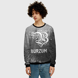 Свитшот мужской Burzum - grey gradient, цвет: 3D-черный — фото 2