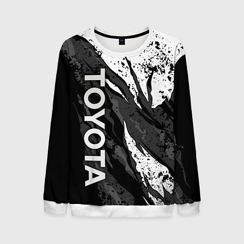 Мужской свитшот Toyota - белый разрыв / 3D-Белый – фото 1