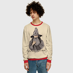 Свитшот мужской Ты не пройдешь Властелин колец, цвет: 3D-красный — фото 2