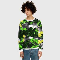 Свитшот мужской Камуфляж из брызг краски, цвет: 3D-белый — фото 2