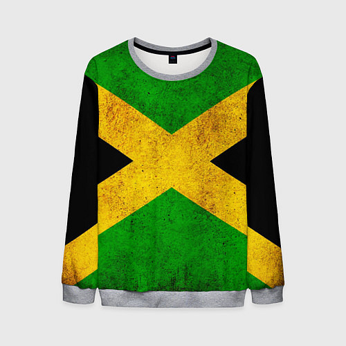 Мужской свитшот Jamaica flag / 3D-Меланж – фото 1