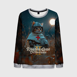 Мужской свитшот Kingdom Come Deliverance 2 рыцарь котенок