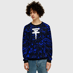 Свитшот мужской Tokio Hotel blue energy, цвет: 3D-черный — фото 2