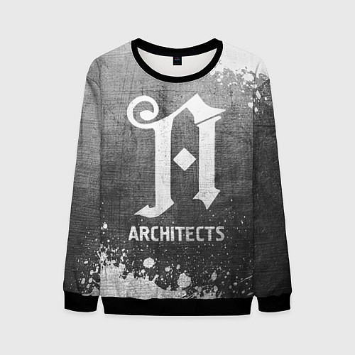 Мужской свитшот Architects - grey gradient / 3D-Черный – фото 1