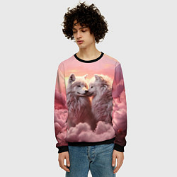 Свитшот мужской Волчья страсть, цвет: 3D-черный — фото 2