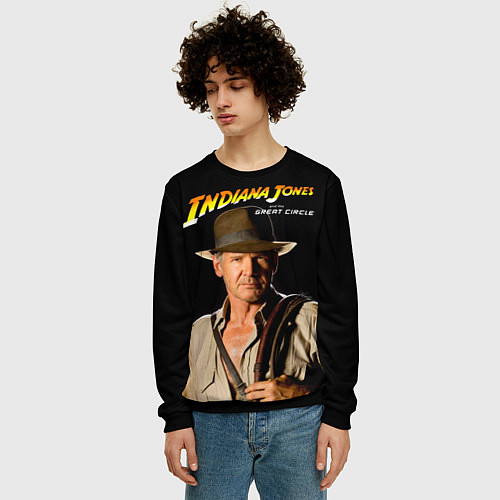 Мужской свитшот Indiana Jones and the Great Circle / 3D-Черный – фото 3