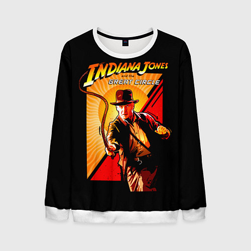 Мужской свитшот Indiana Jones and the Great Circle / 3D-Белый – фото 1