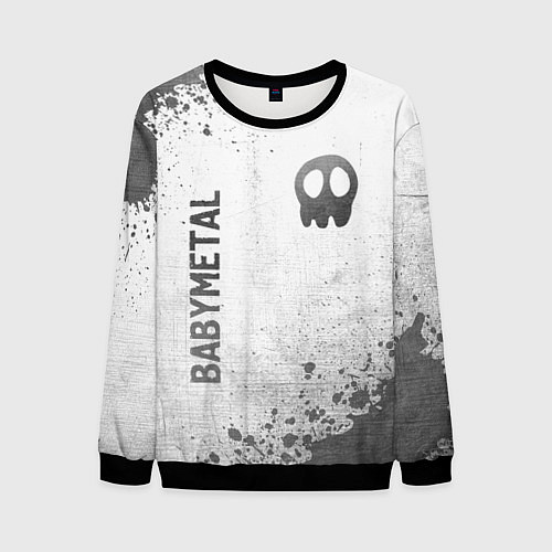 Мужской свитшот Babymetal - white gradient вертикально / 3D-Черный – фото 1
