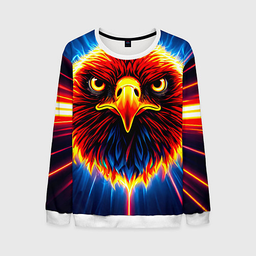 Мужской свитшот Орел в лучах Атланта Хокс / 3D-Белый – фото 1