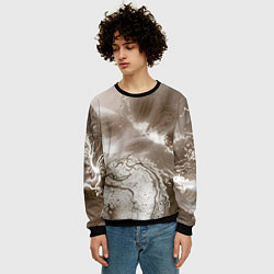 Свитшот мужской Песок и вода, цвет: 3D-черный — фото 2