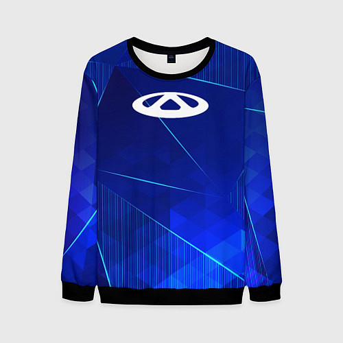 Мужской свитшот Chery blue poly / 3D-Черный – фото 1