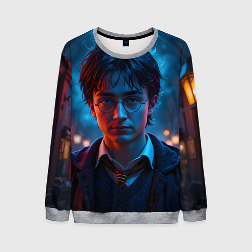 Мужской свитшот Гарри поттер в ночи / 3D-Меланж – фото 1