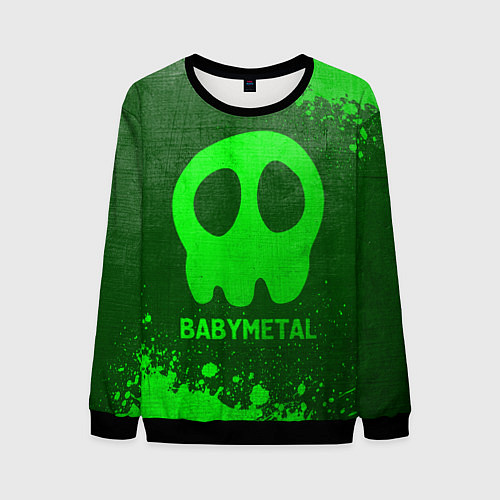 Мужской свитшот Babymetal - green gradient / 3D-Черный – фото 1