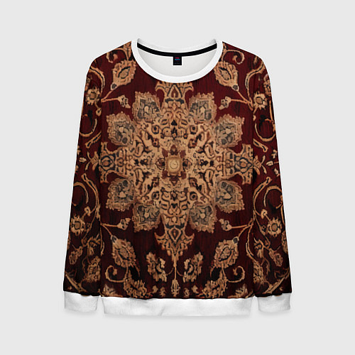 Мужской свитшот Симметричный узор / 3D-Белый – фото 1