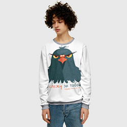 Свитшот мужской Злой голубь, цвет: 3D-меланж — фото 2