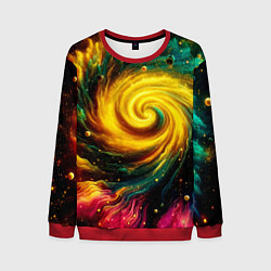 Свитшот мужской Neon space - ai art fantasy, цвет: 3D-красный