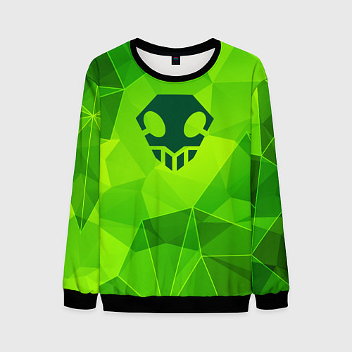 Мужской свитшот Bleach green poly / 3D-Черный – фото 1