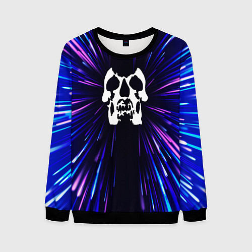 Мужской свитшот Deftones neon energy / 3D-Черный – фото 1