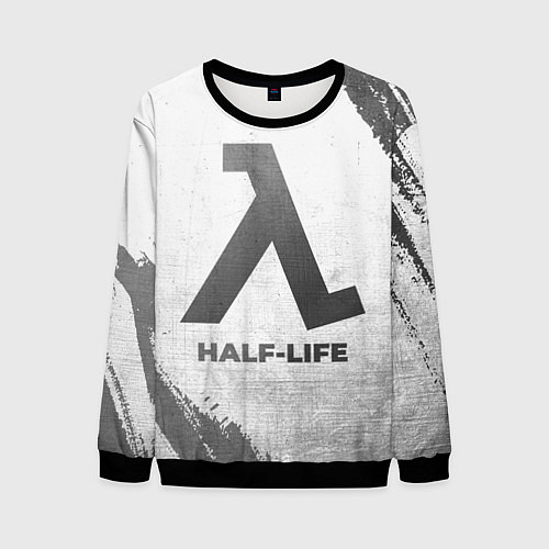Мужской свитшот Half-Life - white gradient / 3D-Черный – фото 1