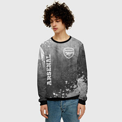 Свитшот мужской Arsenal - grey gradient вертикально, цвет: 3D-черный — фото 2
