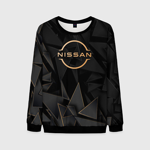 Мужской свитшот Nissan golden poly / 3D-Черный – фото 1
