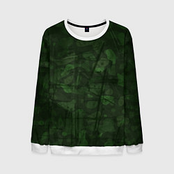 Свитшот мужской Абстракция - strange camouflage, цвет: 3D-белый